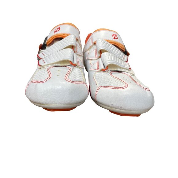 Peloton Womens Cycling Shoes Size 39/8 White & Orange Training Sneakers SKU 9214 - Picture 10 of 12